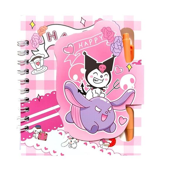 Pink Kuromi And Friends Notebook with Pen Set - Picture 1 of 4